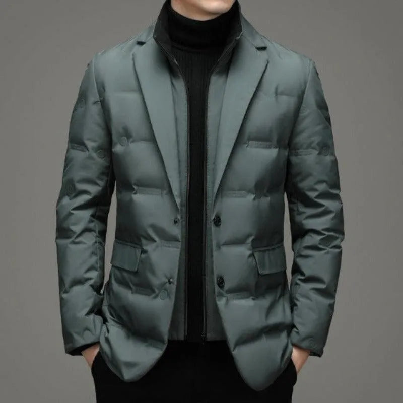 Giacca imbottita da uomo in stile blazer per lavoro e inverno
