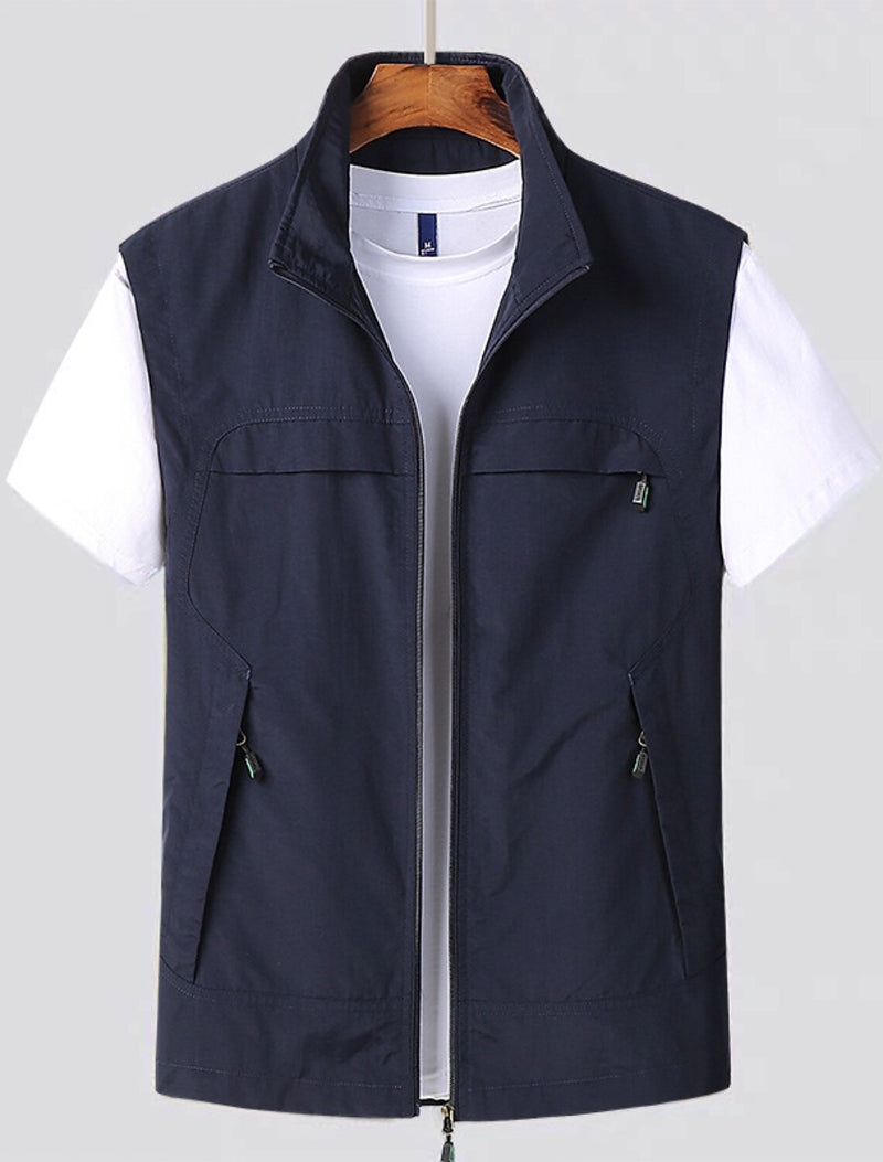 Gilet con zip da uomo per il tempo libero