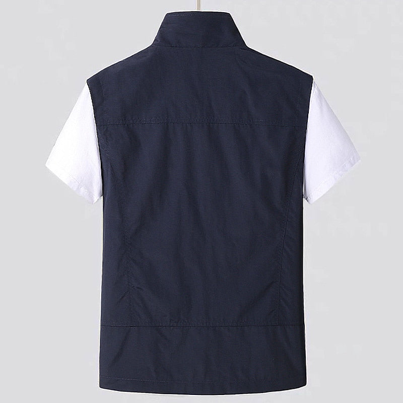 Gilet con zip da uomo per il tempo libero
