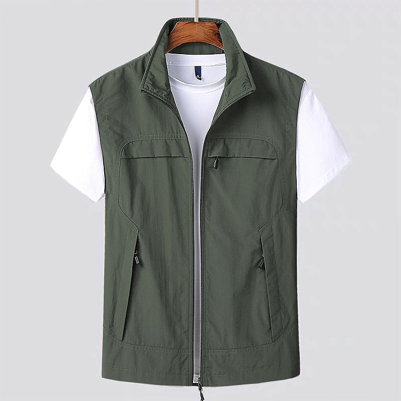 Gilet con zip da uomo per il tempo libero