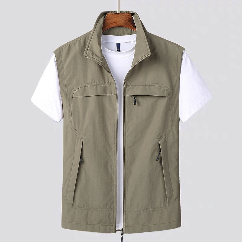 Gilet con zip da uomo per il tempo libero
