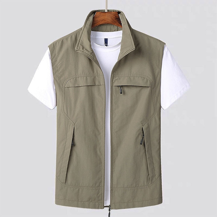 Gilet con zip da uomo per il tempo libero