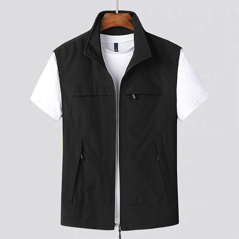 Gilet con zip da uomo per il tempo libero