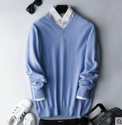 Maglione da uomo con scollo a V per uso quotidiano