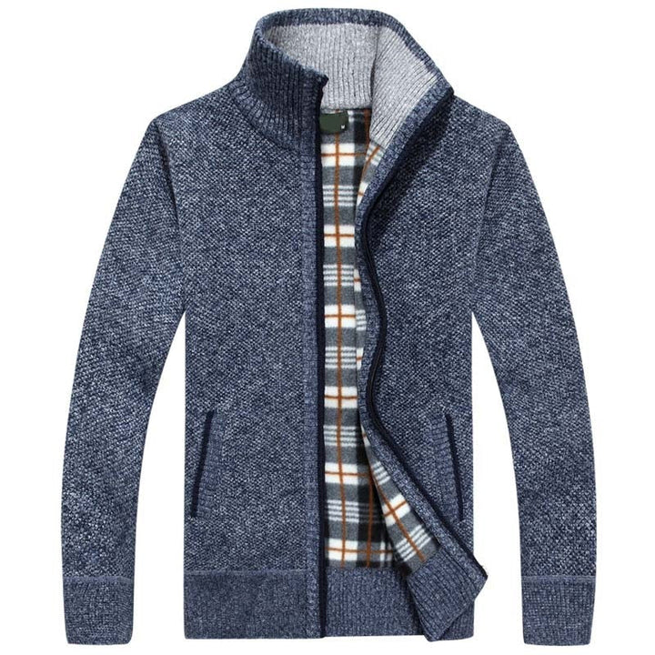 Cardigan con zip da uomo a collo alto per uso quotidiano