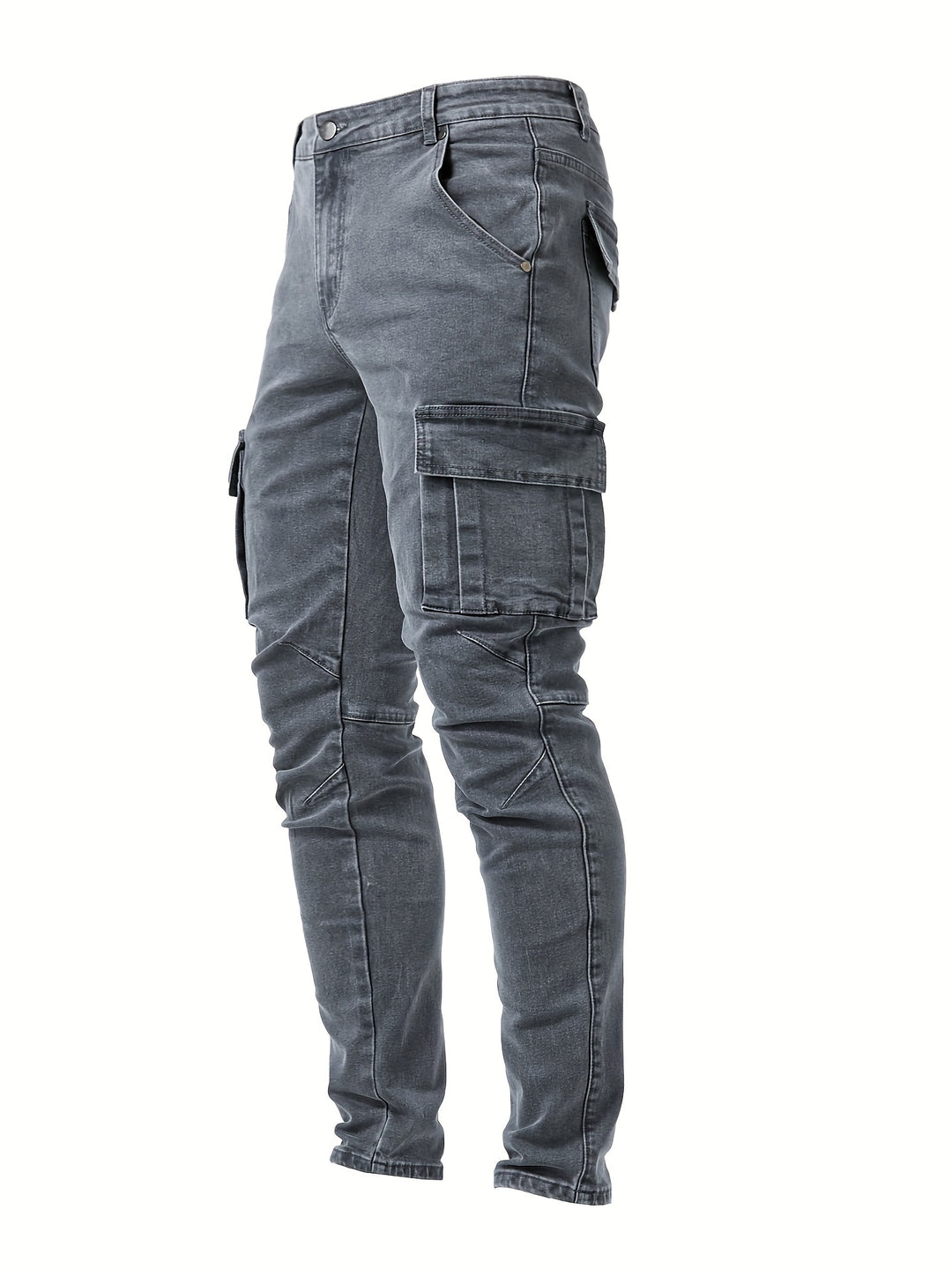 Jeans cargo da uomo slim fit per uso quotidiano