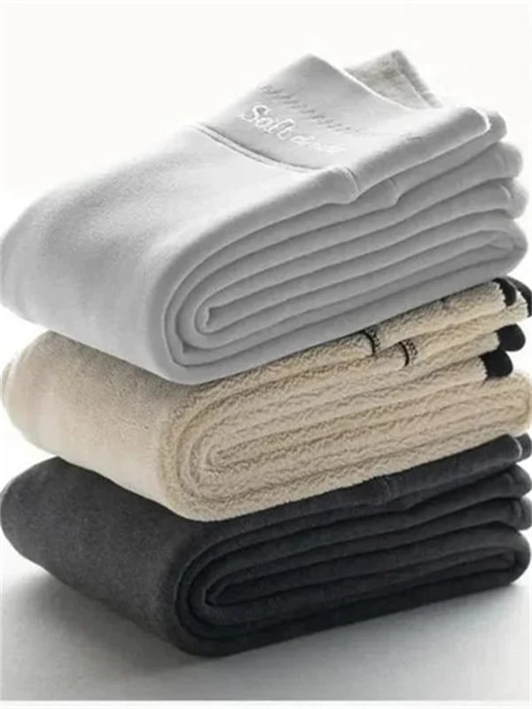 Leggings donna foderati in pile piegati in diversi colori
