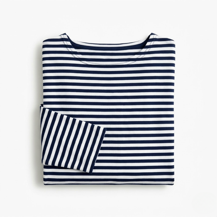 Maglia a Maniche Lunghe a Righe