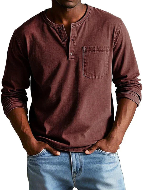 Maglia casual a maniche lunghe da uomo