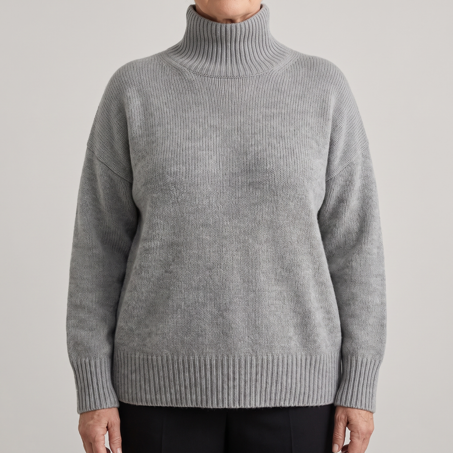 Damenpullover mit Rollkragen aus weichem Strick für kalte Tage