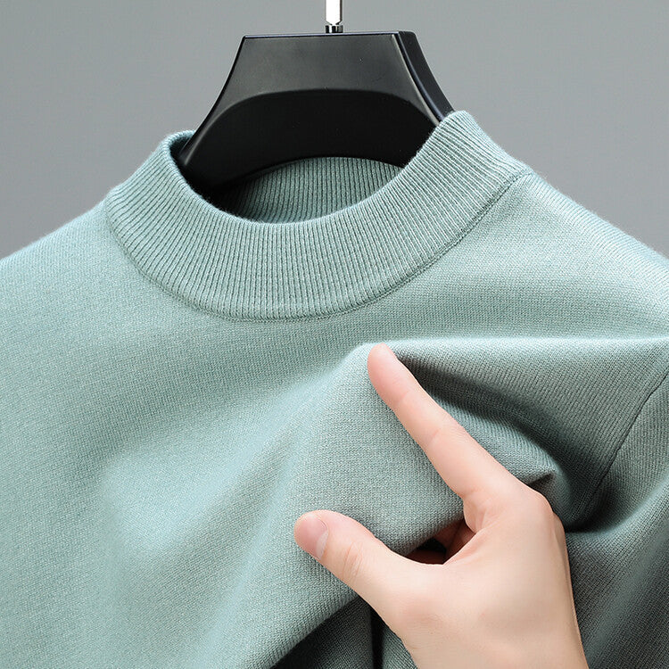 Maglione uomo girocollo dal taglio lungo verde chiaro