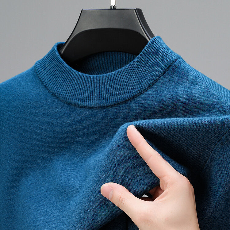 Maglione uomo girocollo dal taglio lungo blu