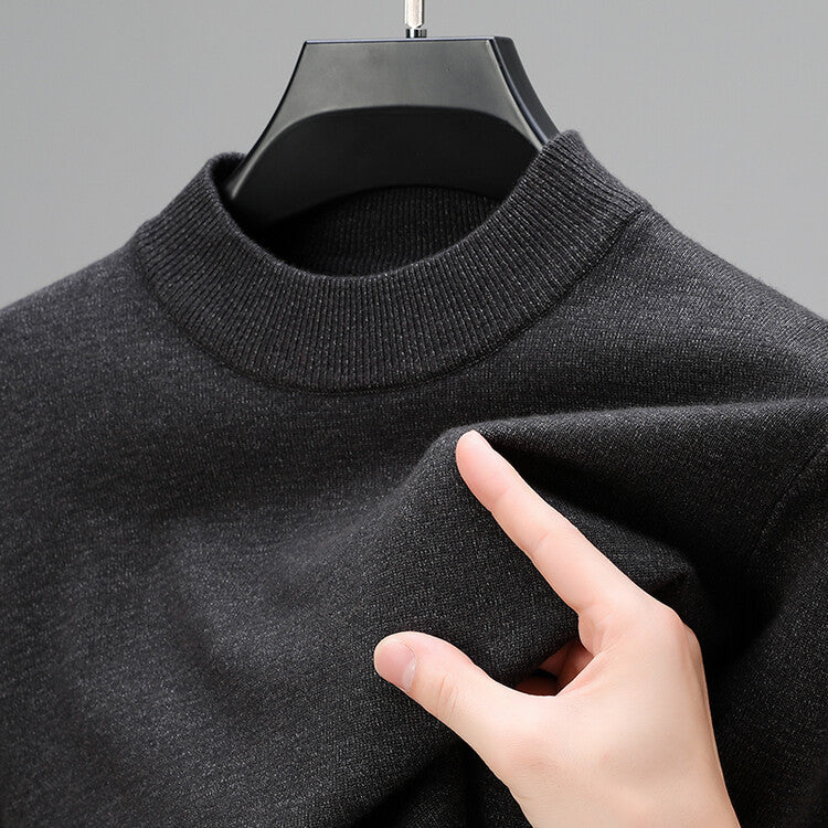 Maglione uomo girocollo dal taglio lungo grigio