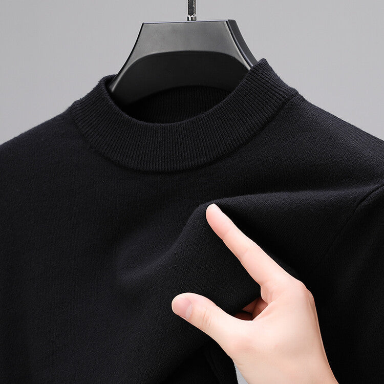 Maglione uomo girocollo dal taglio lungo nero