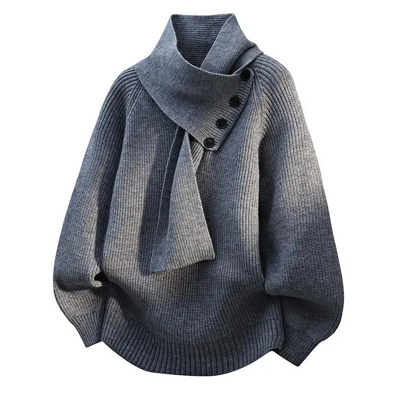 Damenpullover mit Schalkragen