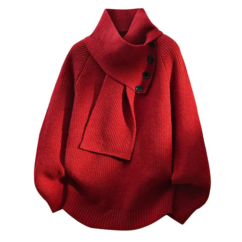 Maglione Donna con Colletto a Scialle