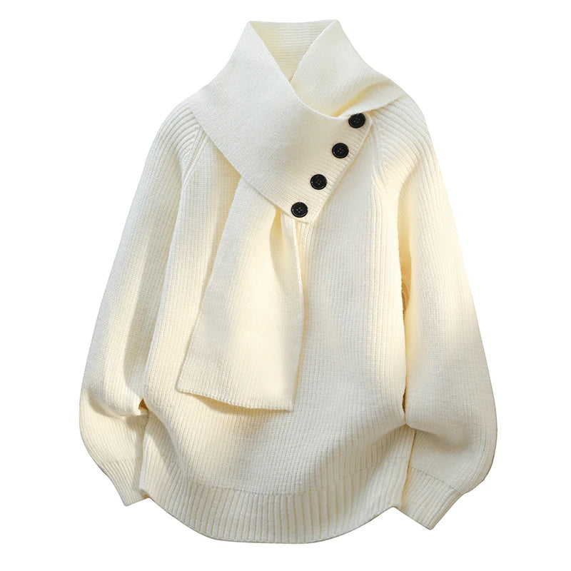 Maglione Donna con Colletto a Scialle