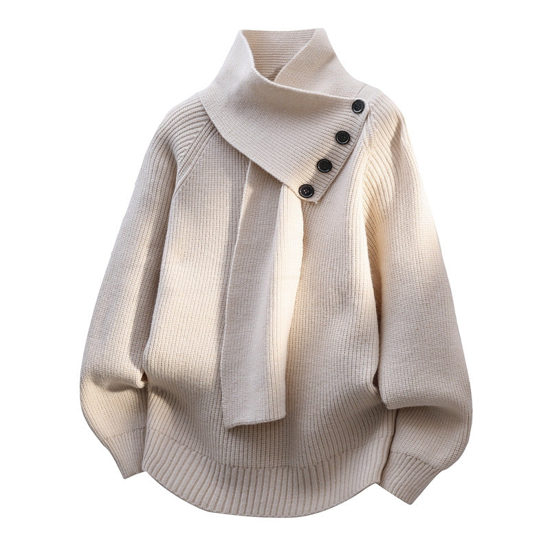 Maglione Donna con Colletto a Scialle
