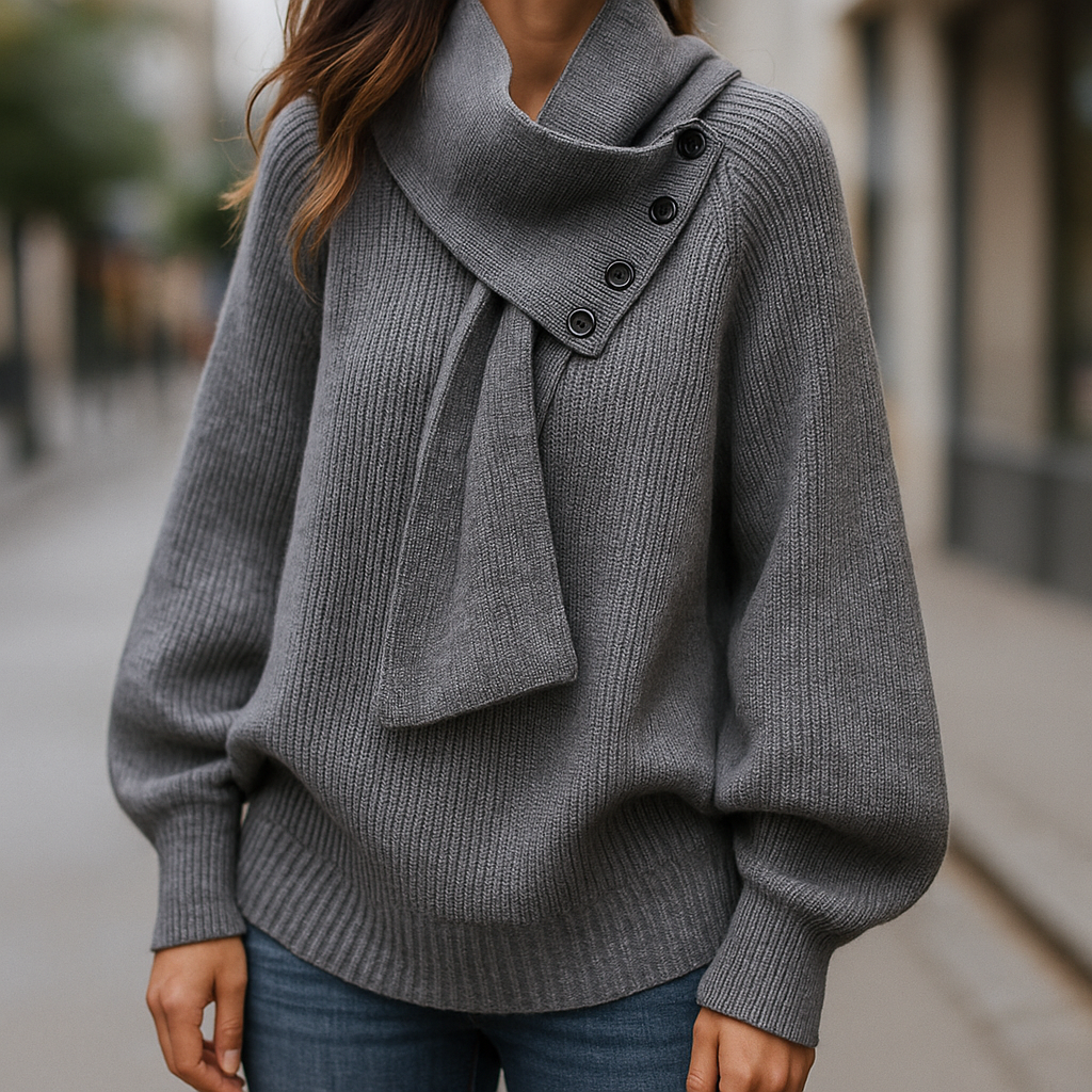 Maglione Donna con Colletto a Scialle