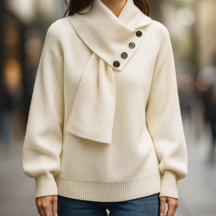Maglione Donna con Colletto a Scialle