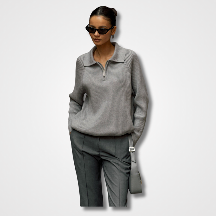 Maglione Donna con Colletto e Zip