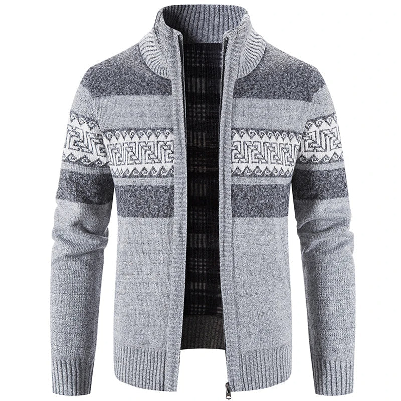 Maglione Uomo con Zip e Collo Alto