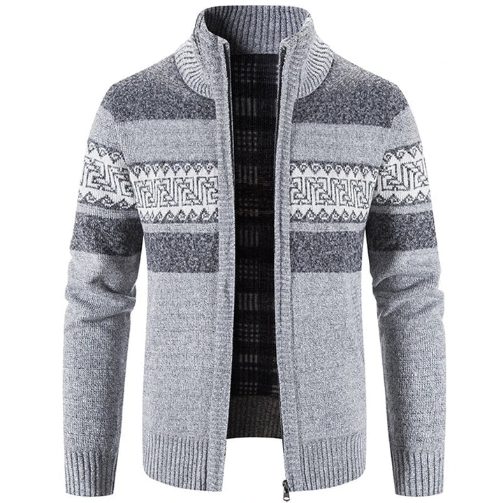 Maglione Uomo con Zip e Collo Alto