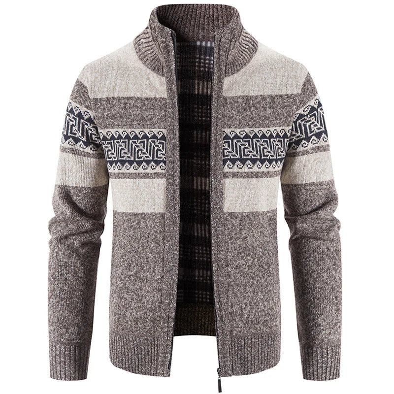 Maglione Uomo con Zip e Collo Alto