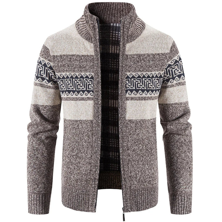 Maglione Uomo con Zip e Collo Alto