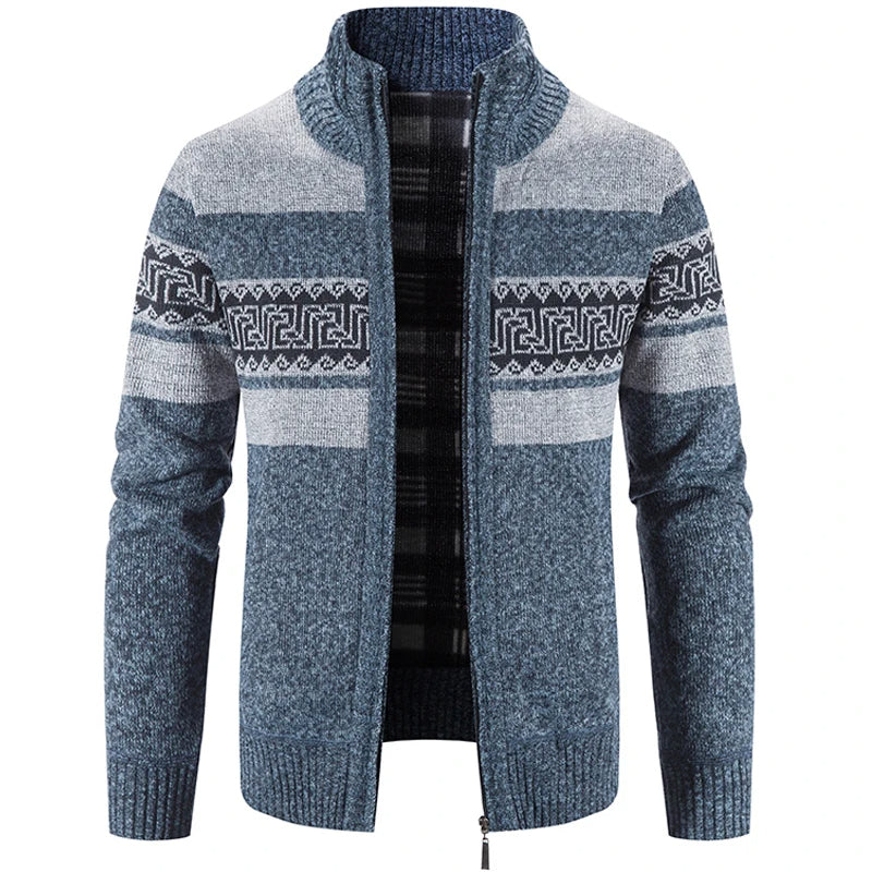 Maglione Uomo con Zip e Collo Alto