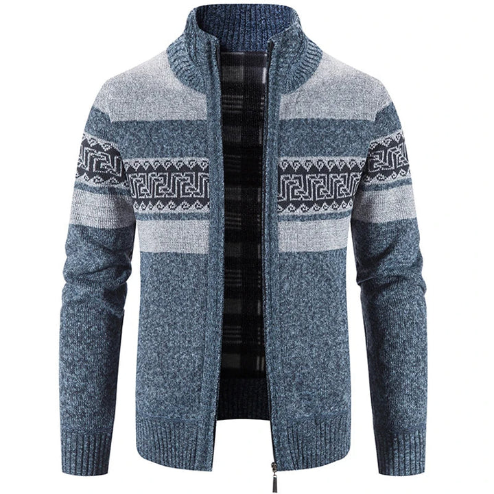 Maglione Uomo con Zip e Collo Alto