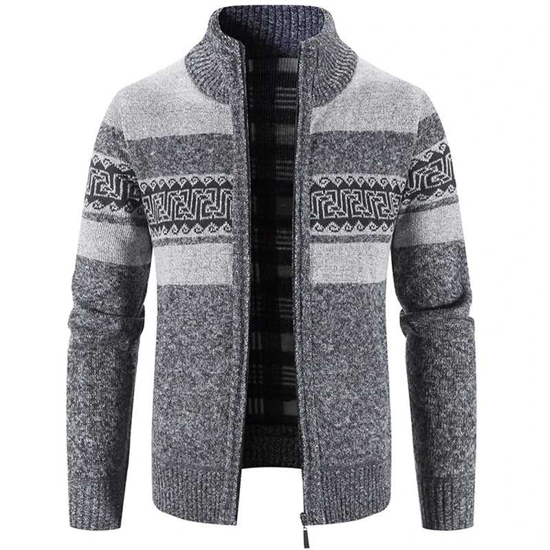 Maglione Uomo con Zip e Collo Alto