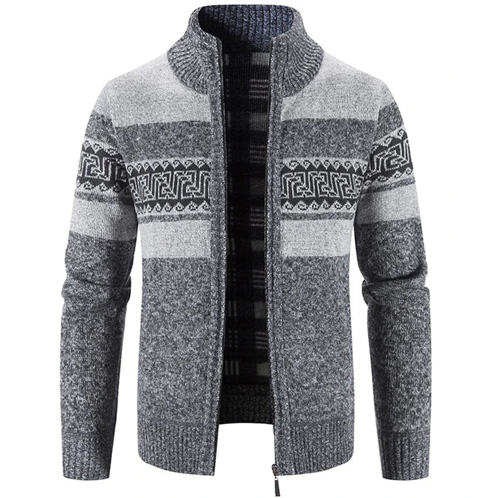 Maglione Uomo con Zip e Collo Alto