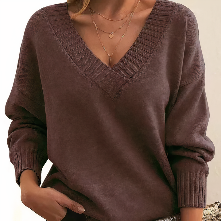 Maglione da Donna con Collo a V