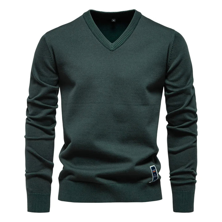 Maglione da uomo con scollo a V per il tempo libero