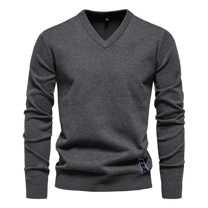 Maglione da uomo con scollo a V per il tempo libero