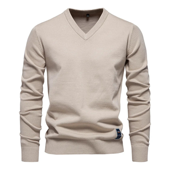 Maglione da uomo con scollo a V per il tempo libero