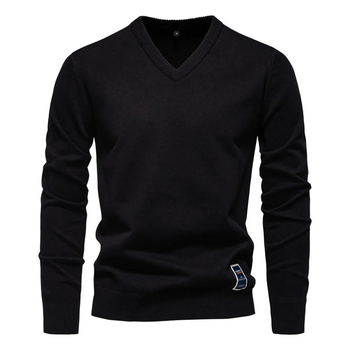 Maglione da uomo con scollo a V per il tempo libero