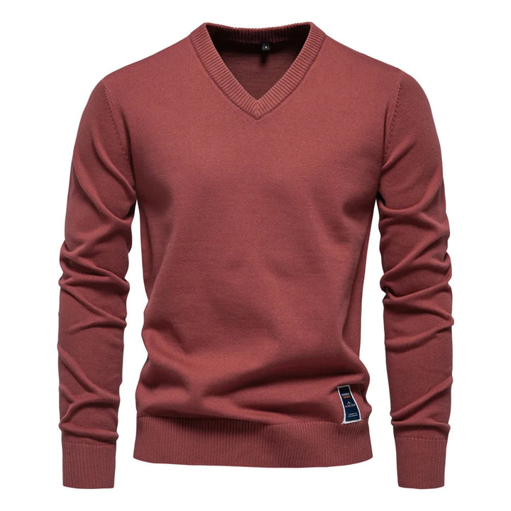 Maglione da uomo con scollo a V per il tempo libero