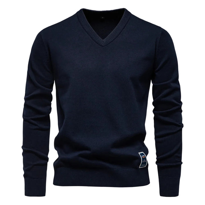 Maglione da uomo con scollo a V per il tempo libero