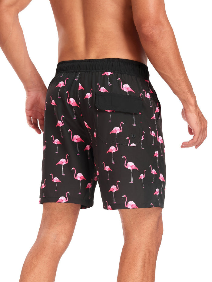Pantaloncini da bagno da uomo con tasca per telefono