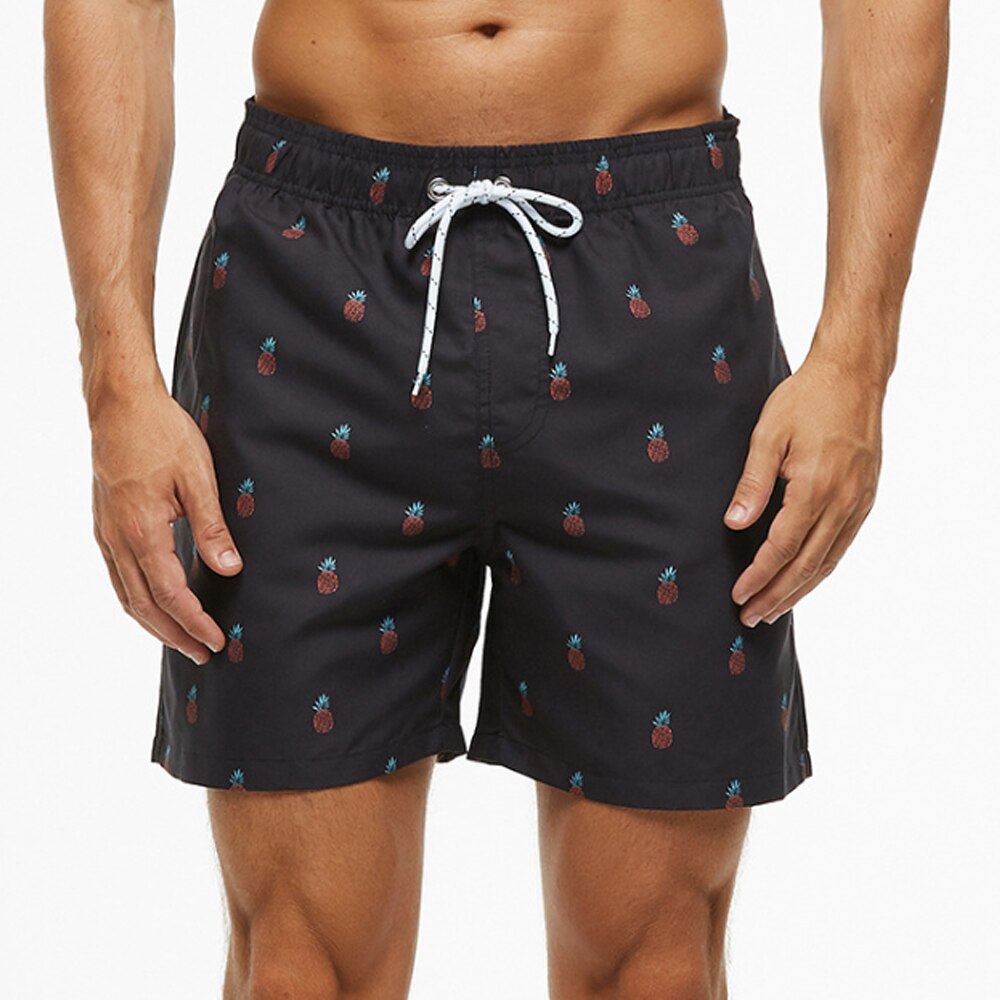 Pantaloncini mare da uomo con stampa a banane per spiaggia e tempo libero