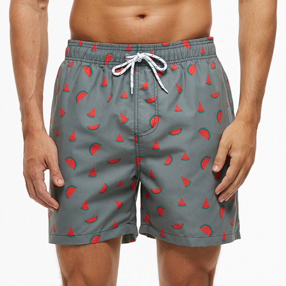 Pantaloncini mare da uomo con stampa a banane per spiaggia e tempo libero