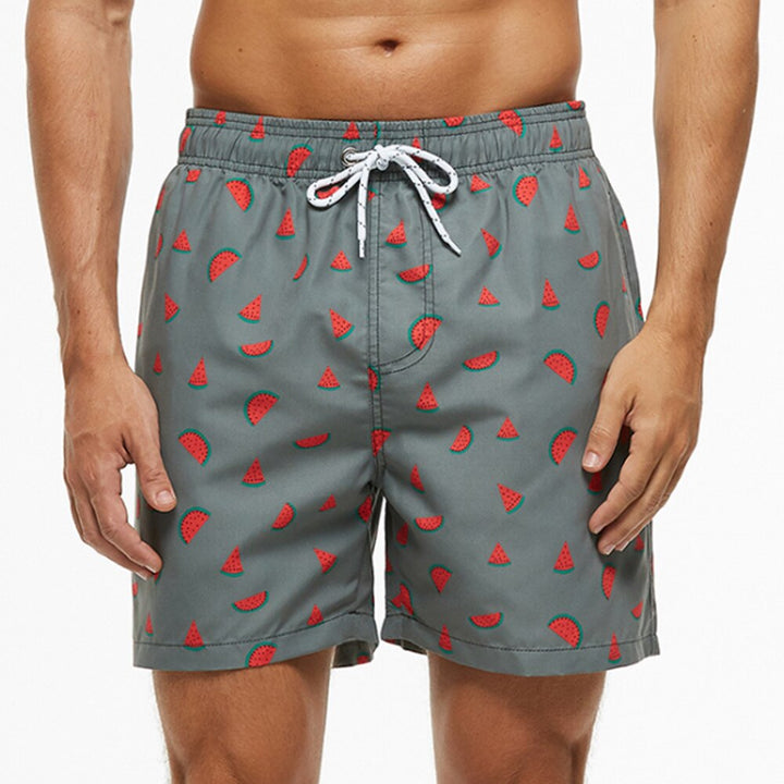 Pantaloncini mare da uomo con stampa a banane per spiaggia e tempo libero