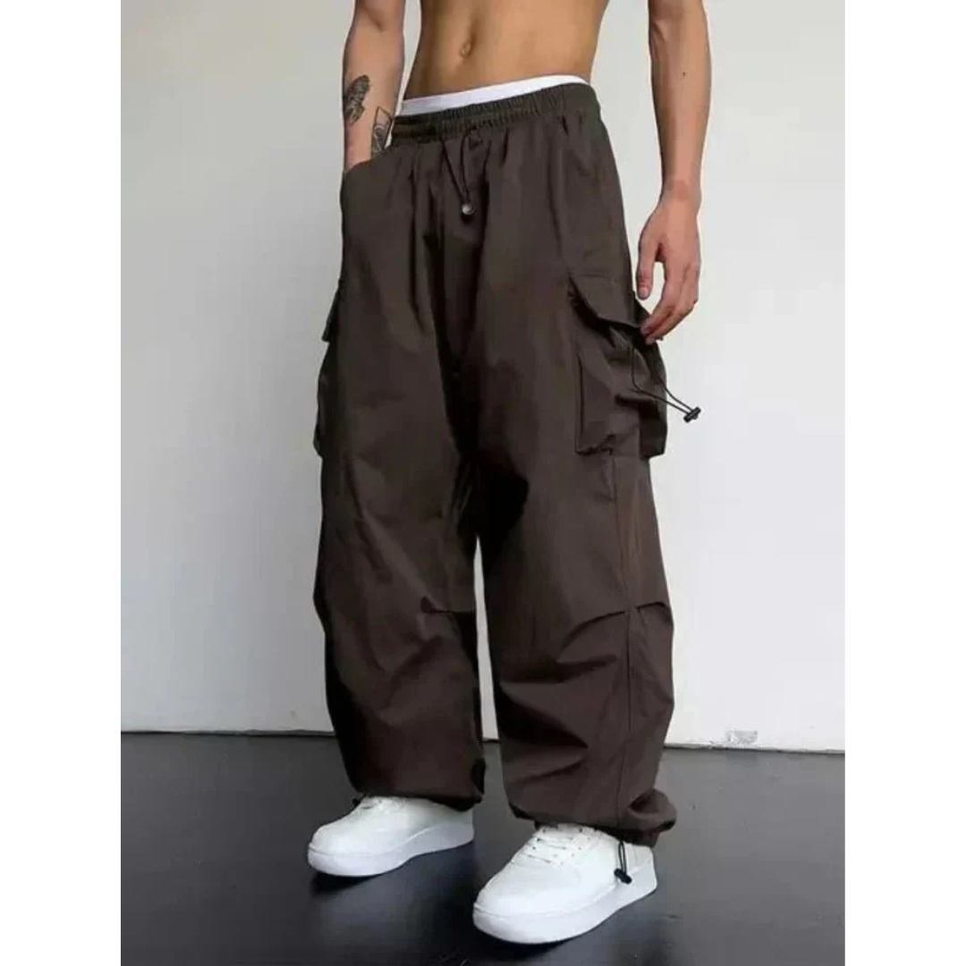 Pantaloni Cargo Uomo dalla Linea Ampia