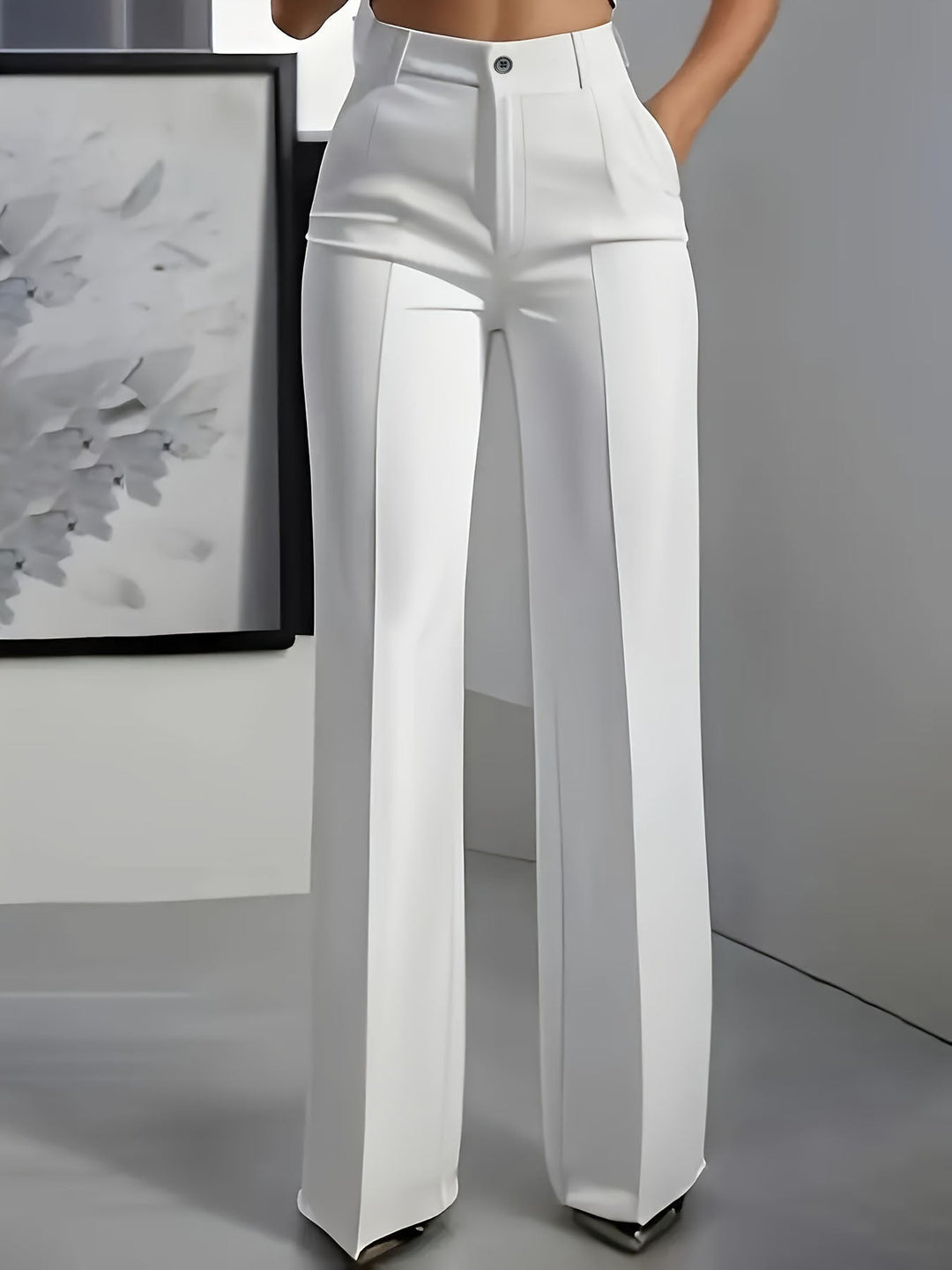 Pantaloni eleganti da donna a gamba ampia per tutti i giorni