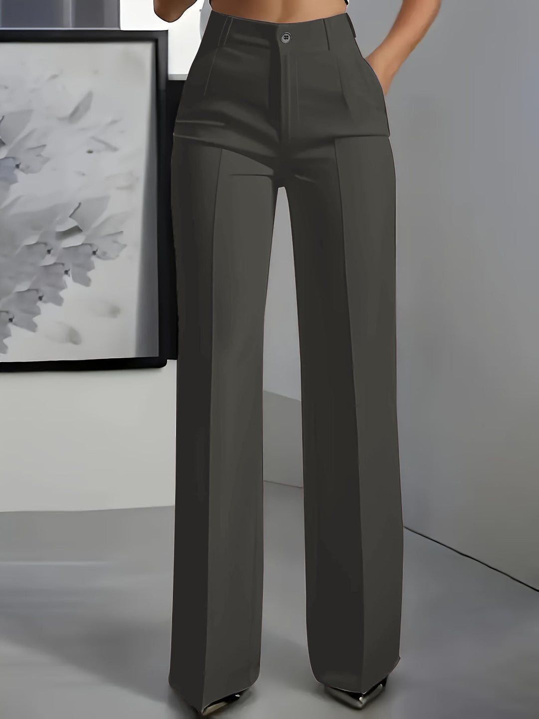 Pantaloni eleganti da donna a gamba ampia per tutti i giorni