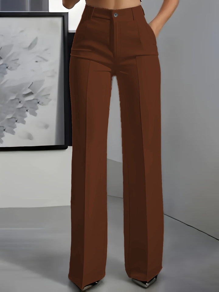 Pantaloni eleganti da donna a gamba ampia per tutti i giorni
