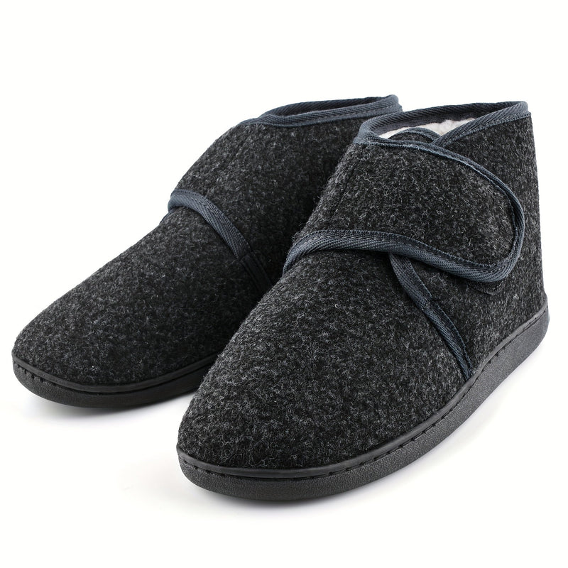 Pantofole alte da uomo in colore grigio scuro – foto principale