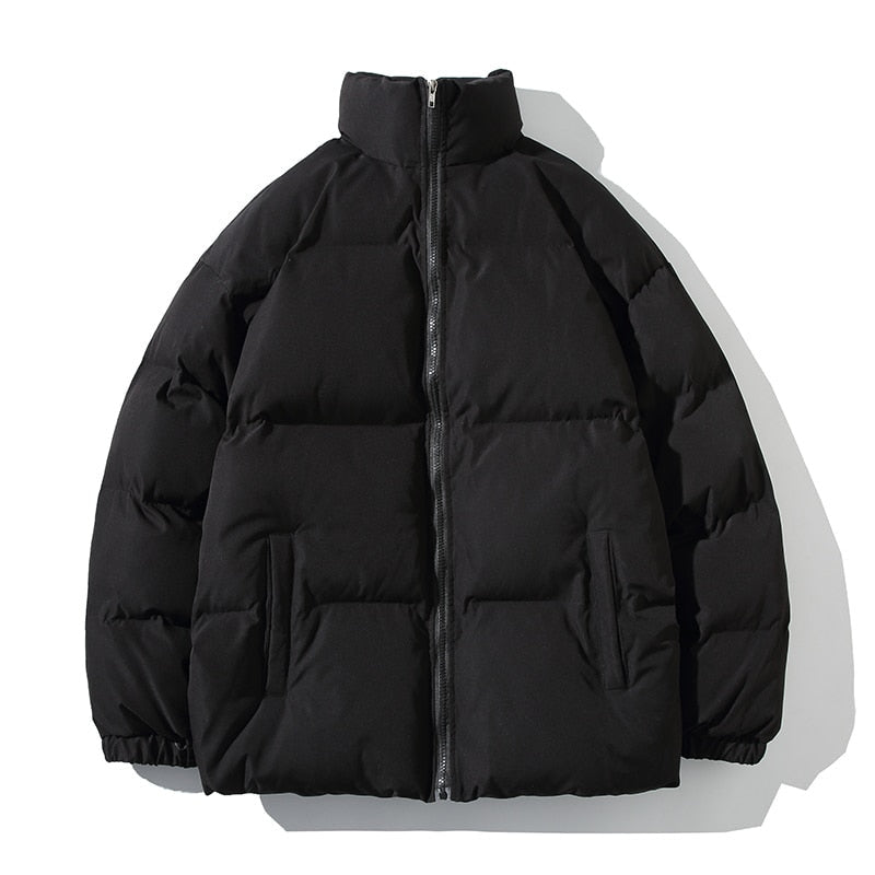 Piumino donna nero imbottito con collo alto